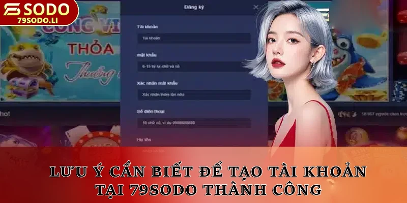 Lưu ý cần biết để tạo tài khoản tại 79SODO thành công